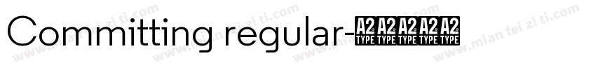 Committing regular字体转换